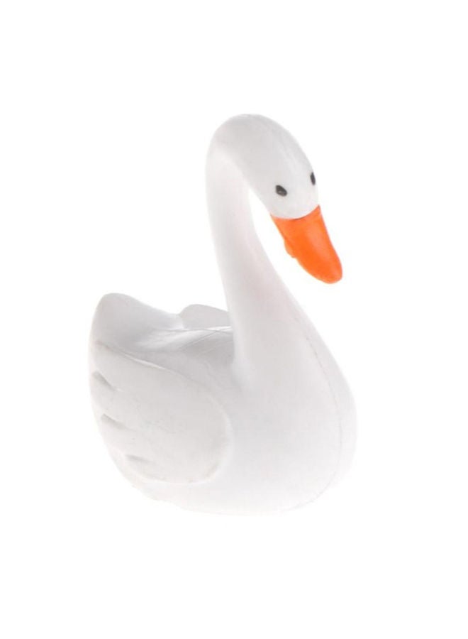 NIBEMINENT 3-Piece Mini Cute Goose Swan Ornament Set White 