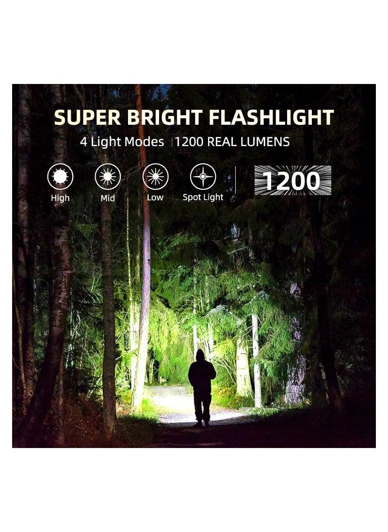 Toby's - Toby's CPL-T08 Waterproof Rechargeable Dual Function LED Flash Light 1200lm - Image 1