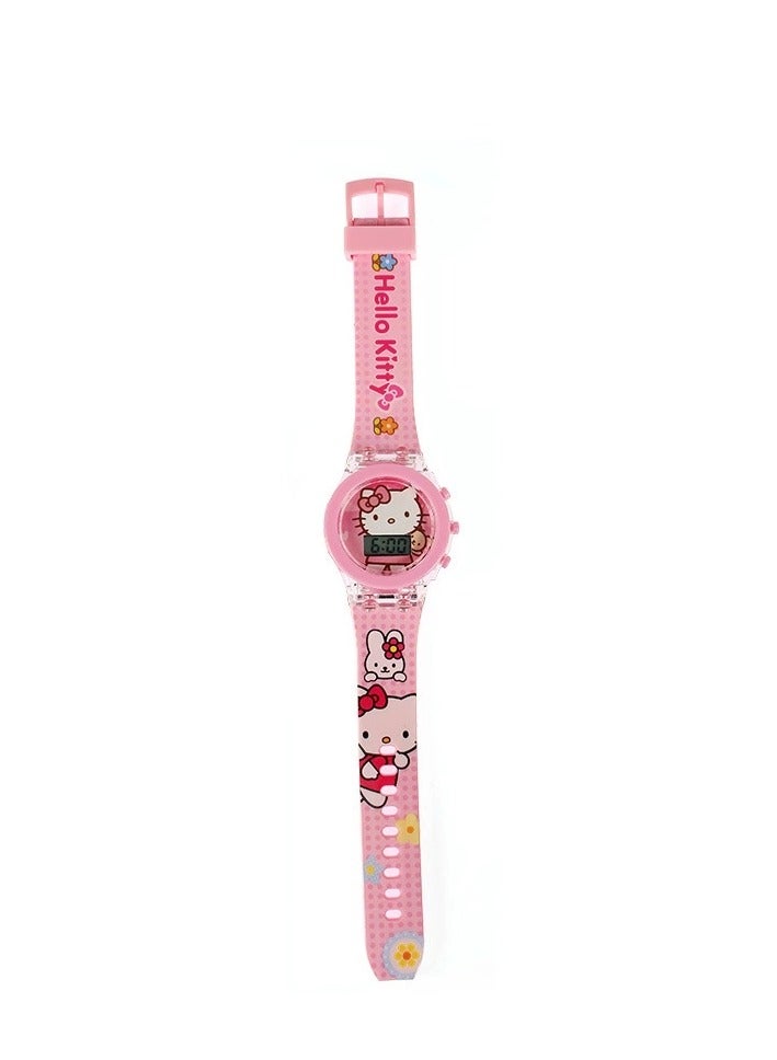 Cute Kids Digital LED Watch – Colorful Glow Wristwatch for Girls with Flashing & Gradient Light Modes, Comfortable Strap & Fun Cartoon Design - Image 2