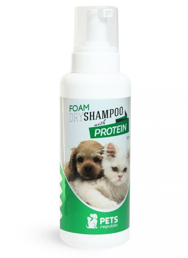 Pets Republic - Pets Republic Cats & Dogs Foam Dry Shampoo With Protein - 520ml - Image 1