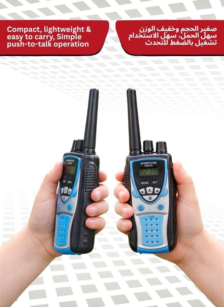 INTERPHONE Kids Talkie Talkie Set Long Range Interphone Digital Two Way Radios Toy Communication Set 3+ - Image 4