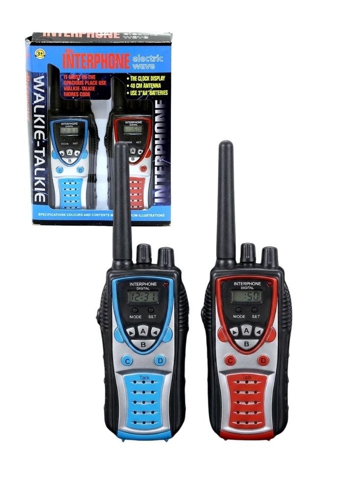 INTERPHONE Kids Talkie Talkie Set Long Range Interphone Digital Two Way Radios Toy Communication Set 3+ - Image 1