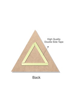 Creative Arts n Frames Creative Arts n Frames Self Adhesive Wooden Decorative Wall Framed Mirror Set of 4 Triangular Shape for Home Office Wall Living Room Bedroom Lobby Decoration 10x10inch Classic Black  - Image 5