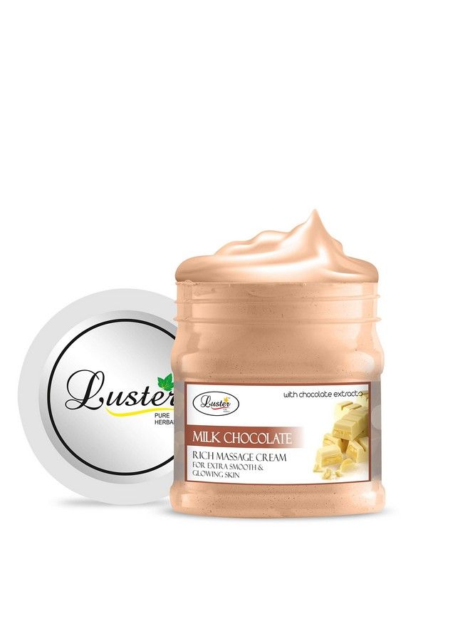 LUSTER Milk Chocolate Rich Facial Massage Cream; Instant Glow & Skin Nourishes; Facial & Body Massage Cream For Men & Women; (Paraben & Sulfate Free)500Ml - Image 1