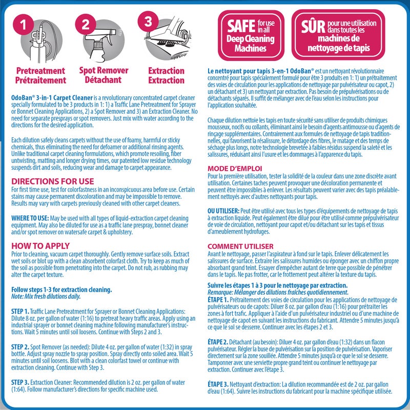 OdoBan 3-n-1 Carpet Cleaner, 128 Fl Oz - Image 4