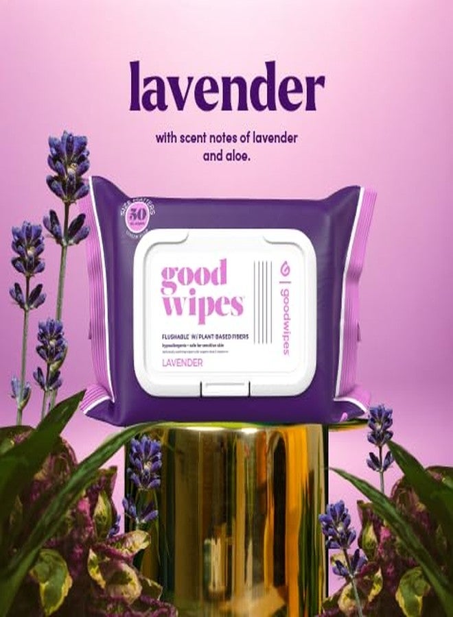 goodwipes Flushable Butt Wipes - Vitamin E & Aloe - Sewer & Septic Safe - Extra Large Adult Wet Wipes For Women & Men - Bathroom Essentials - Lavender, 418 Count (8 Packs + 1 Travel) - Image 4