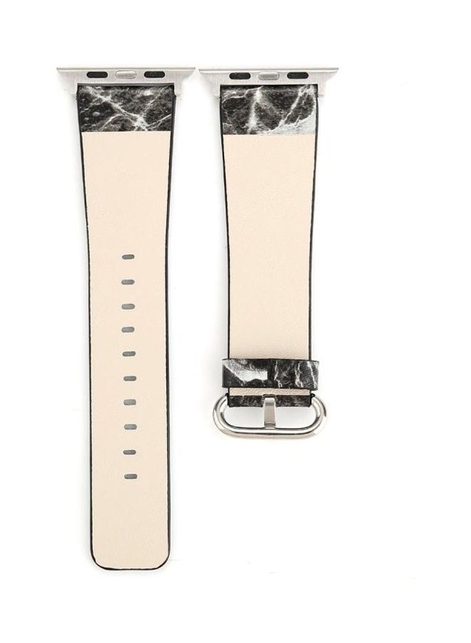 Fashion Marble Vein Texture Wrist Watch Band Black - Image 2