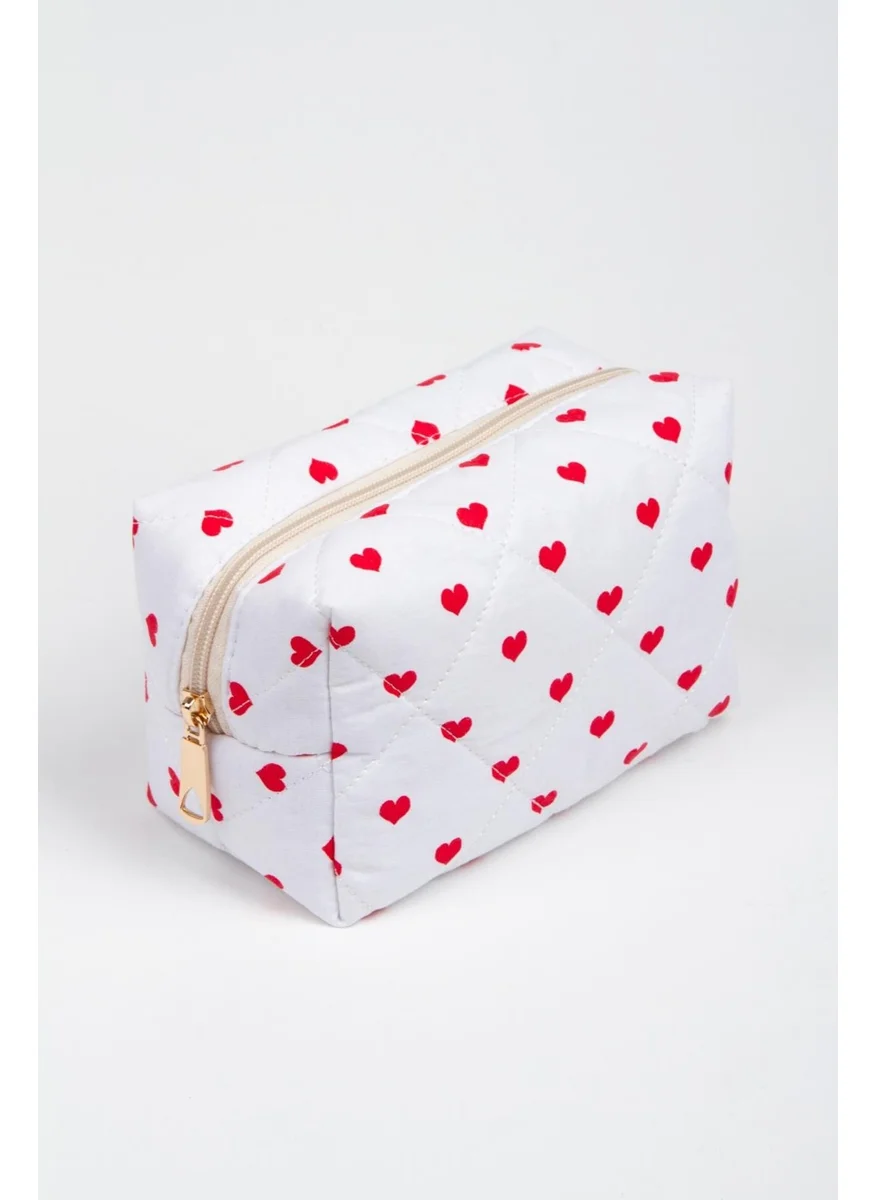 Bahels Viral Heart Pattern Super Size Makeup Bag