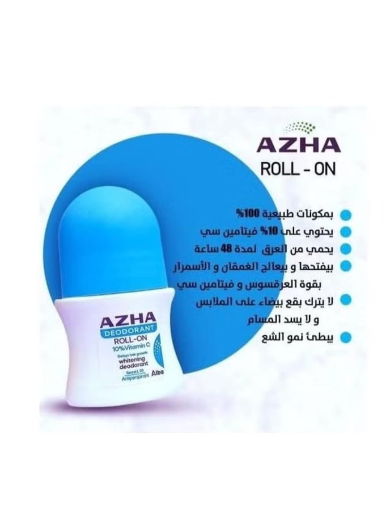 AZHA Roll-On Whitening Deodorant Deep Purple Delays Hair Growth 60ml - Image 2