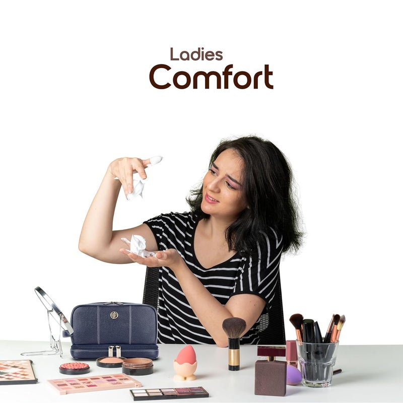 HAMMONDS FLYCATCHER Genuine Leather Toiletry Kit Bag For Men,Blue|Leather Dopp Kit 11Cms|Toiletry Bag|Shaving Kit Bag|Travel Toiletry Bag|Grooming Kit Organizer|Hand Stitched Vanity Case,Free Size - Image 4