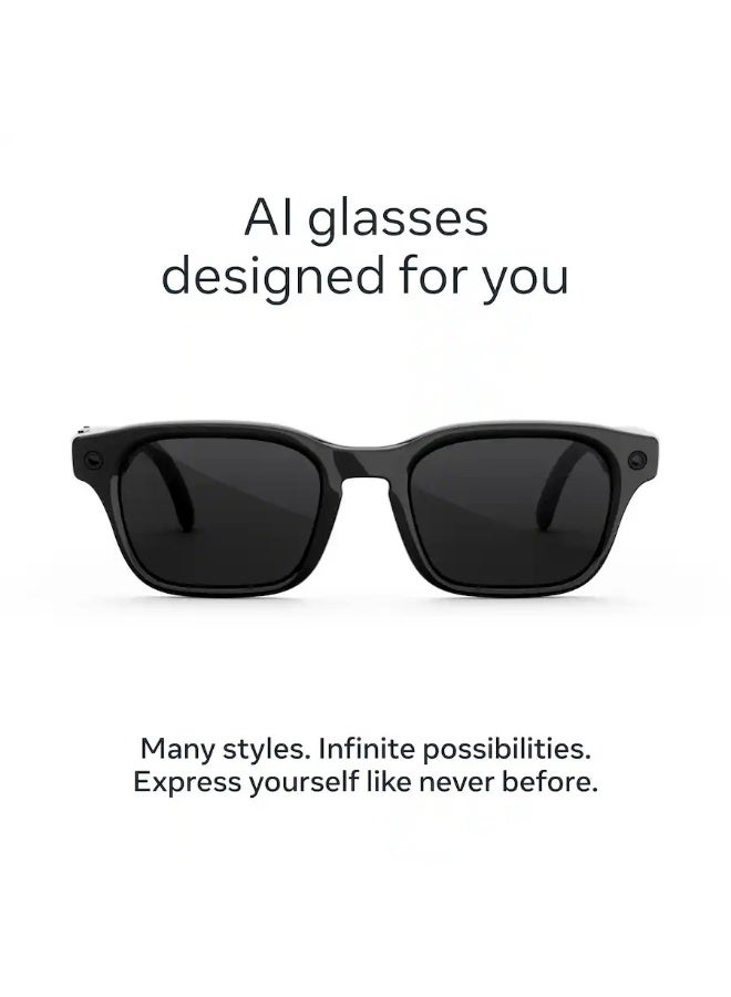 Meta 155 mAh Meta Adventurer Classic Black | AI glasses for women, men – Meta AI, 12MP camera, live translate – 3K HD resolution – 8+ hour battery – Transitions Grey lenses - Size: Standard Classic Black - Image 4