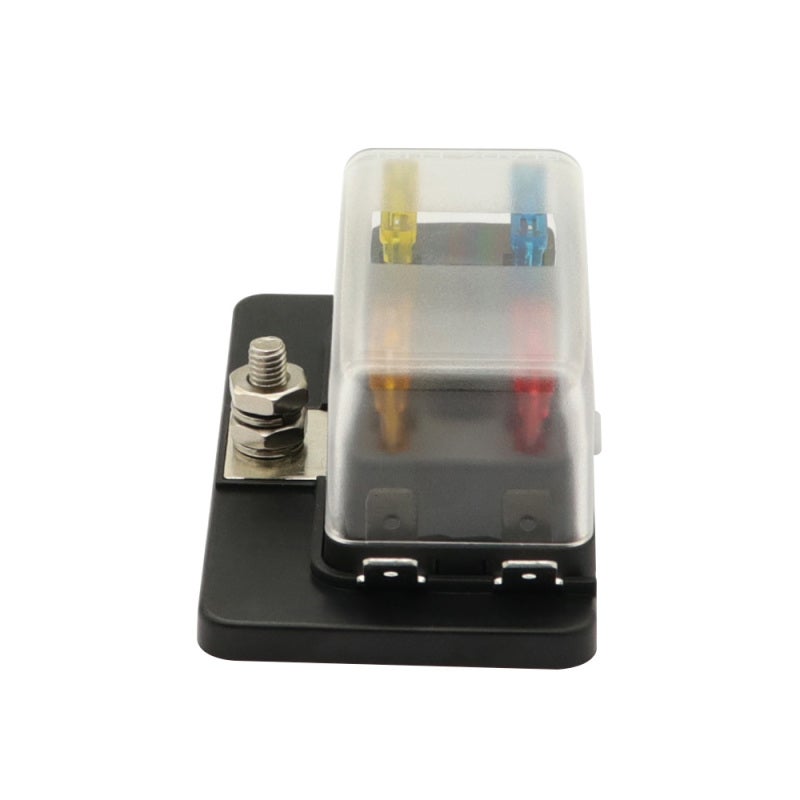4 Way Fuse Box: 5A 10A 15A 20A Fuses, Screw Wiring For Robust Connection - Numbered Fuse Holders For Easy Identification, Red LED Warning Indicator Fuse Block for Car Electrical Systems - Image 3