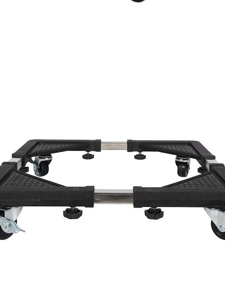 BLOOMING TIME Stainless Steel Washing Machine And Refrigerator Stand with adjustable wheels (60*60-80*80cm) - Image 4