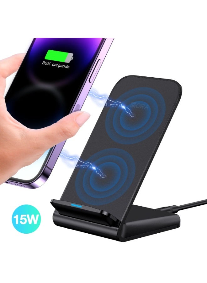 1HORA Wireless Charging Cell Phone Stand 15W - GAR157 - Black