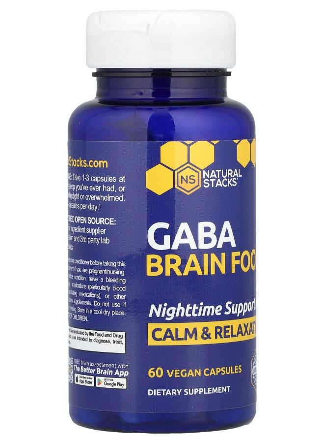 Natural Stacks غذاء دماغ غابا™ 60 كبسولة نباتية - Image 2