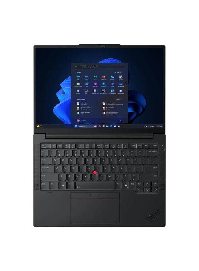 Lenovo ThinkPad E14 Gen 7 Laptop, Intel Core Ultra 5 226V Processor, 16GB LPDDR5x RAM, 512GB SSD, 14" WUXGA Display, DOS, Backlit , 1 Year Warranty | 21U2003YGR English/Arabic Keyboard English/Arabic black - Image 5
