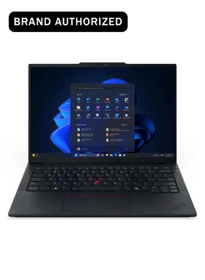 Lenovo ThinkPad E14 Gen 7 Laptop, Intel Core Ultra 5 226V Processor, 16GB LPDDR5x RAM, 512GB SSD, 14" WUXGA Display, DOS, Backlit , 1 Year Warranty | 21U2003YGR English/Arabic Keyboard English/Arabic black - Image 1