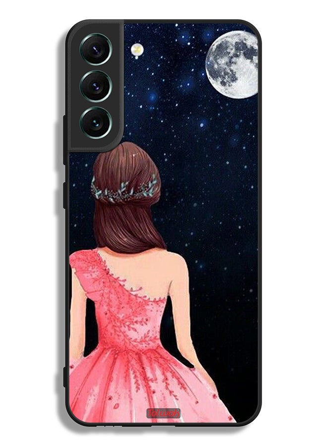Tolwak Samsung Galaxy S22 Plus 5G Protective Case Cover Girl And Moon Art - Image 3