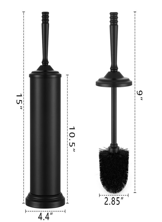 Hioflyme Stainless Steel Toilet Brush and Holder,Toilet Bowl Brush with Long Handle for Bathroom,Toilet Brushes-Space Saving,Covered Brush, Durable, Deep Cleaning,Splash Resistant (Black) - Image 5