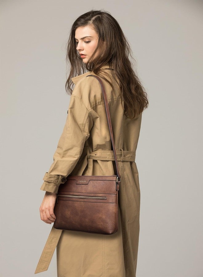 CHOLISS Crossbody Bags for Women, Purses for Women Handbags with Vegan Leather, Travel Purse Over Shoulder Bag, Medium - Brown, Medium, Crossbody Purses for Women - Image 2