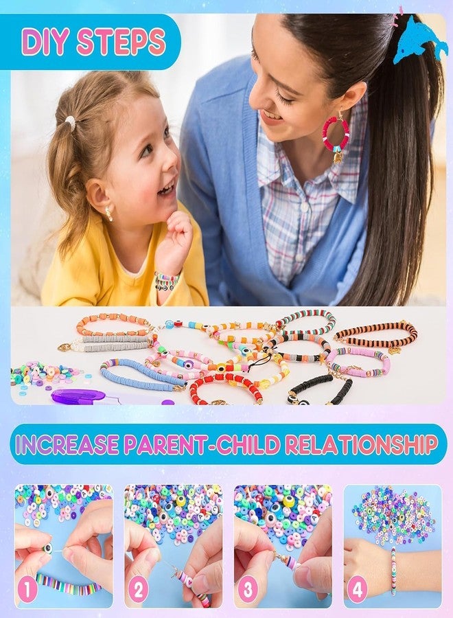 KHAMKARI Big Bracelet Making Kit for Girls DIY Jewelry Beads Set with Charms Strings Tools Friendship Bracelet Craft Kit Gift Toy for Kids Teens Age 6 to 13 Valentine Birthday Return Gift (19 X 13.5 cm) (Multicolor) Pack of 1 - Image 2