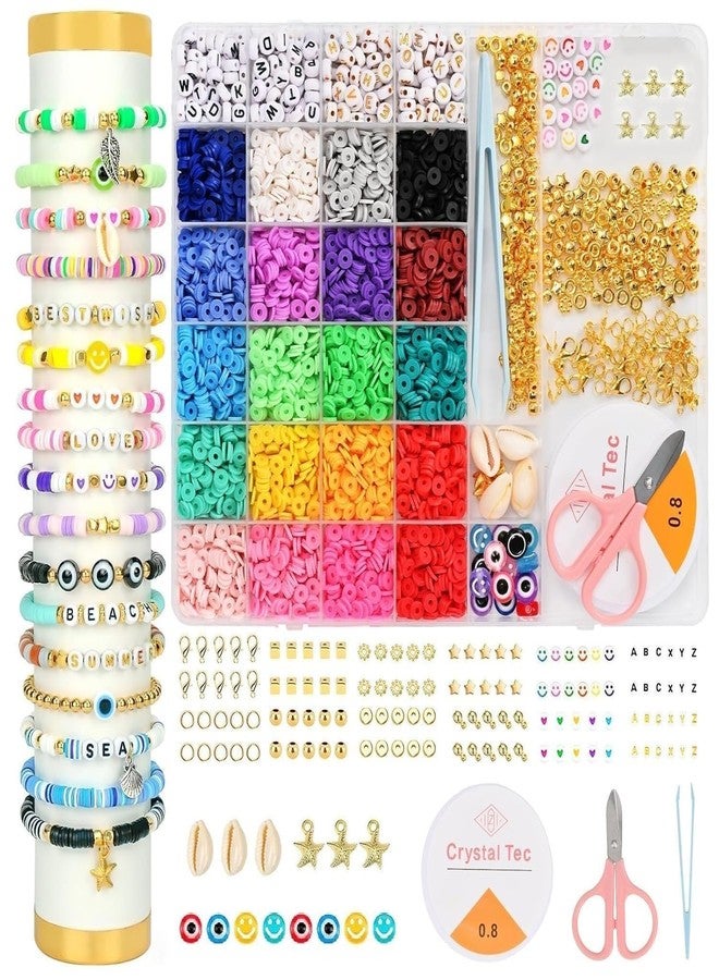 KHAMKARI Big Bracelet Making Kit for Girls DIY Jewelry Beads Set with Charms Strings Tools Friendship Bracelet Craft Kit Gift Toy for Kids Teens Age 6 to 13 Valentine Birthday Return Gift (19 X 13.5 cm) (Multicolor) Pack of 1 - Image 1