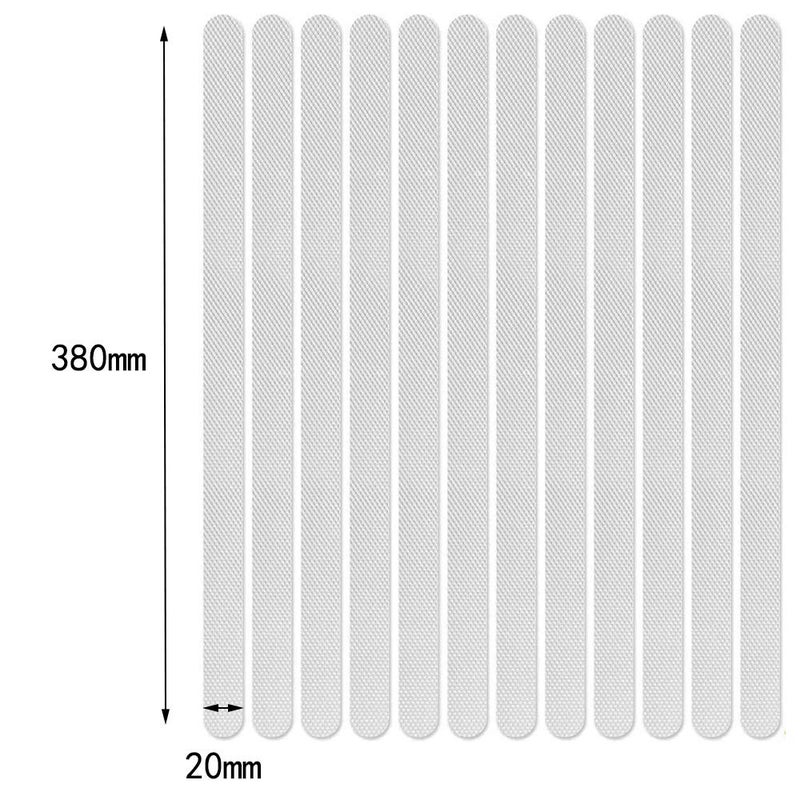 HomeDejavu NO 24 PCS Non-Slip Strip Stickers, Bathtub Shower Safety Strips, Self Adhesive Sticking Pads Anti Slip Grip Stickers Bathtub Flooring Safety Tape Bath Mat, Transparent 2 * 38cm - Image 4