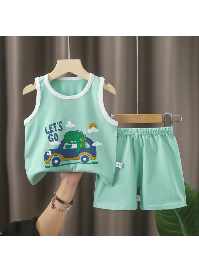 Children's Vest Suit Category A Summer Pure Cotton New Boys And Girls Thin Summer Clothes Baby Clothing Children's Clothing