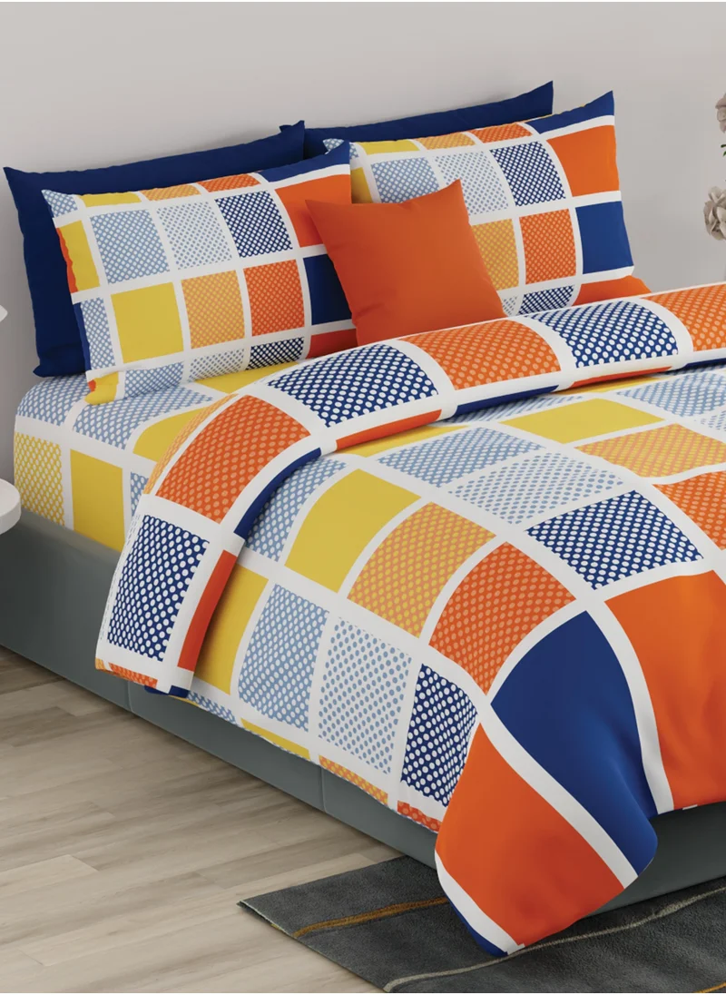 يونايتد كولورز أوف بينتيون United Colors of Benetton Rainbow 210 TC Super King Bedsheet with 2 Pillow covers Rainbow