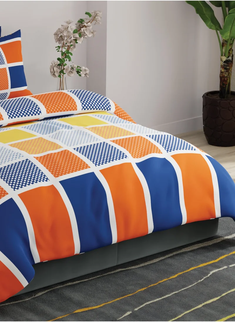 يونايتد كولورز أوف بينتيون United Colors of Benetton Rainbow 210 TC Super King Bedsheet with 2 Pillow covers Rainbow