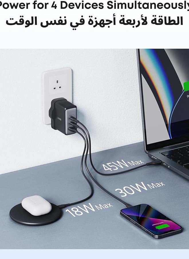 Anker 100W USB C Charger, 736 GaN II Charger, 3-Port Fast Compact Wall Charger for MacBook Pro/Air, iPhone 17/16/15/14 Series, ThinkPad, Dell XPS, iPad Pro, Samsung S26/S25/S24, Huawei, Xiaomi, Vivo Black - Image 3