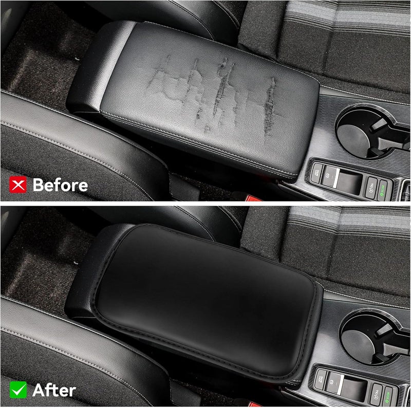 amiss Auto Center Console Pad, PU Leather Car Armrest Seat Box Cover Protector, Universal Waterproof Non Slip Soft Center Console Armrest Pad for Most Vehicle, SUV, Truck, Car (Black) - Image 4