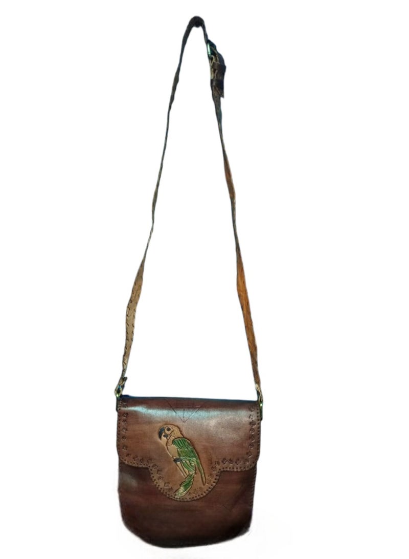 Sheer Fashionable Leather Crossbody Bag  - Image 3