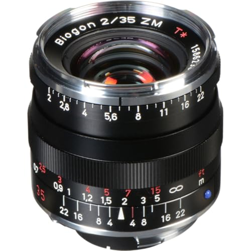 ZEISS Ikon Biogon T* ZM 2/35 Wide-Angle Camera Lens for Leica M-Mount Rangefinder Cameras, Black - Image 1
