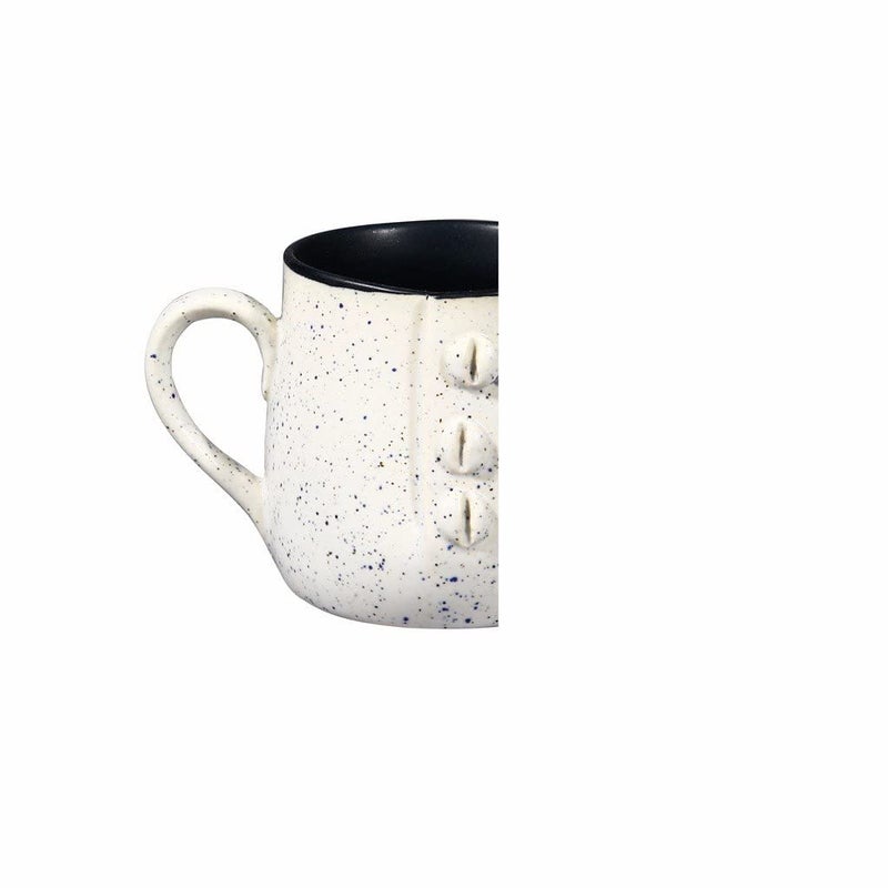 Caffeine Ceramic Handmade Matte White Glossy BlackSet of 2 pcs - Image 2