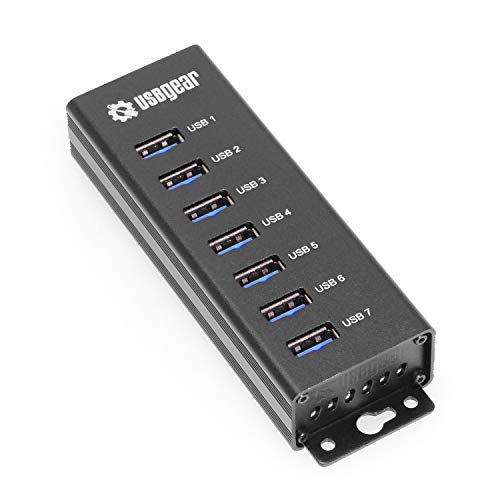 USBGear 7-Port USB 3.2 Gen 1 Charging and SuperSpeed Mountable Data Hub - Image 1