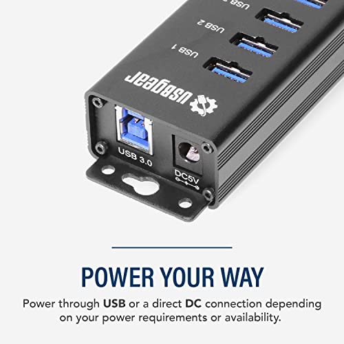 USBGear 7-Port USB 3.2 Gen 1 Charging and SuperSpeed Mountable Data Hub - Image 5