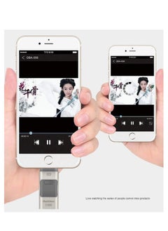 ماركة غير محددة محركات أقراص القلم 3 في 1 OTG USB 3.0 لأجهزة iPhone/iPad/Android/PC (256 جيجابايت، فضي)  - Image 5