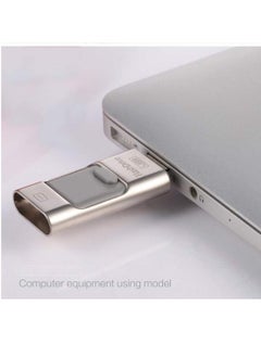 ماركة غير محددة محركات أقراص القلم 3 في 1 OTG USB 3.0 لأجهزة iPhone/iPad/Android/PC (256 جيجابايت، فضي)  - Image 4