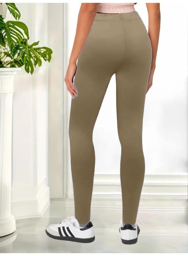 بنطال ضيق نسائي صغير الحجم خفيف الوزن ومسامي من القطن والألياف اللدنة KU405 - Image 2