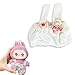 XXEDSPTY Doll Clothes 17cm Adjustable Overalls Hat Set Kawaii Fashion Outfit for SittingStanding Dolls No Doll Included E01 - Image 3