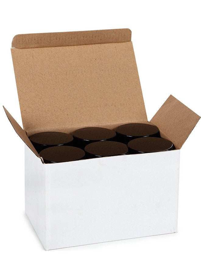 Vivaplex, 12, Amber, 2 oz, Round Glass Jars, with Inner Liners and black Lids - Image 4