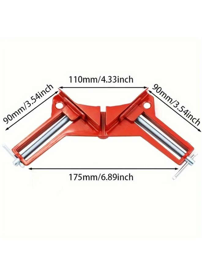 Red 90 Degree Corner Clamps 4pcs Zinc Alloy Right Angle Clamps For Woodworking Aquariums Photo Frames - Image 4