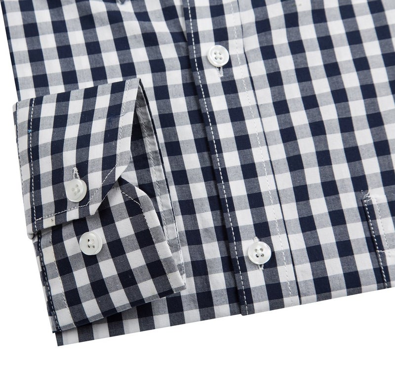Double Pump Mens Button Down Shirts Cotton Long Sleeve Shirts Regular Fit (SL09A,L) - Image 3