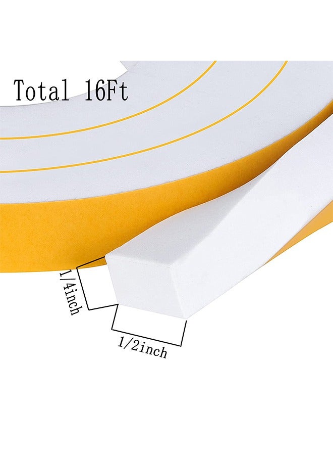 Strong Adhesive Weather Stripping, Seal Foam Tape,High Density Weatherproof Weather Stripping Door Seal,Self-adhesive Foam Strips for Doors and Windows with Single-sided Adhesive Foam - Image 2