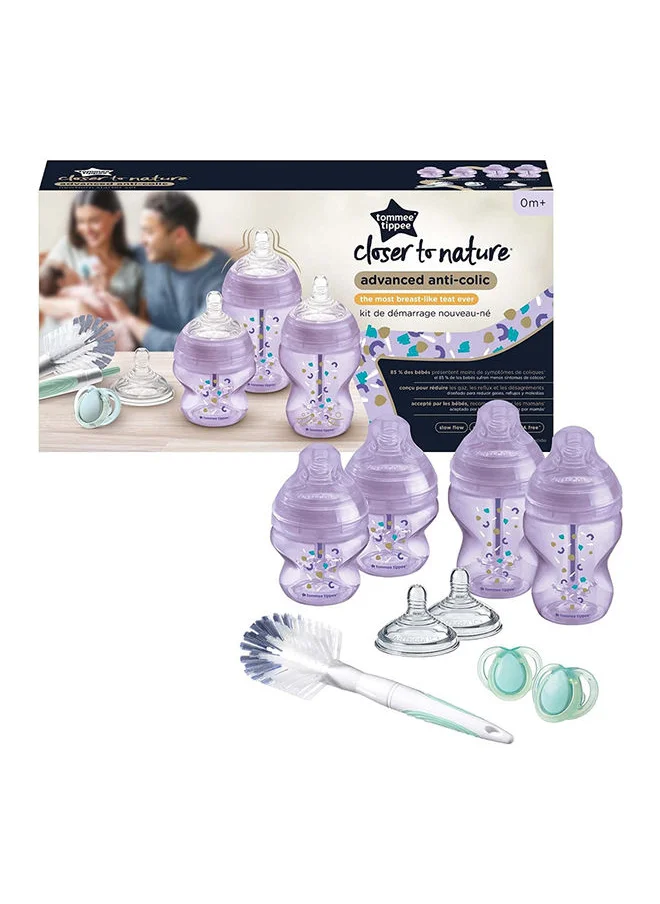 tommee tippee Advanced Anti-Colic Starter Bottle Kit - Purple