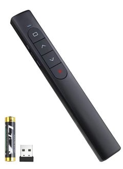 Wireless Presenter Remote, Presentation Clicker with Hyperlink & Volume Remote Control PowerPoint Office Presentation Clicker for Keynote/PPT/Mac/PC/Laptop(Battery Included)