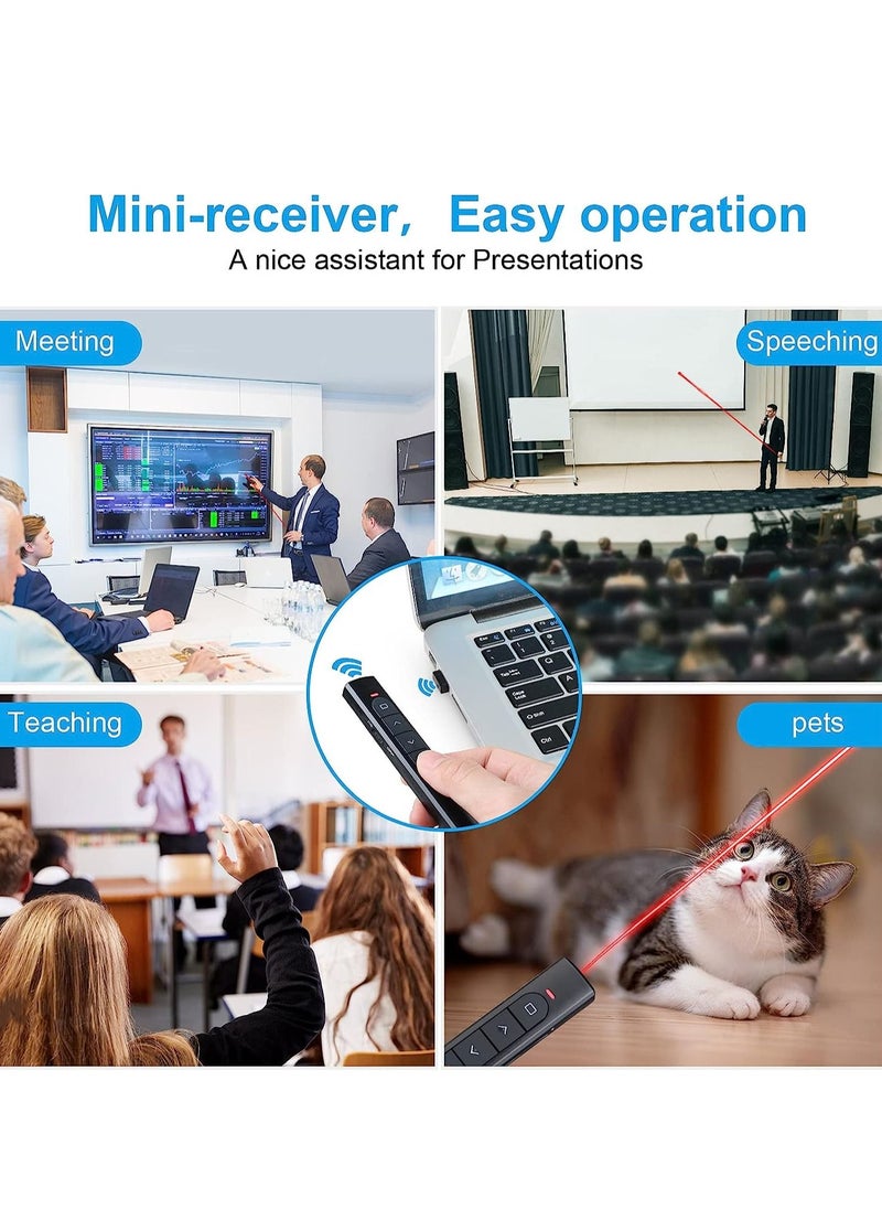 Generic - Wireless Presenter Remote, Presentation Clicker with Hyperlink & Volume Remote Control PowerPoint Office Presentation Clicker for Keynote/PPT/Mac/PC/Laptop(Battery Included) - Image 1
