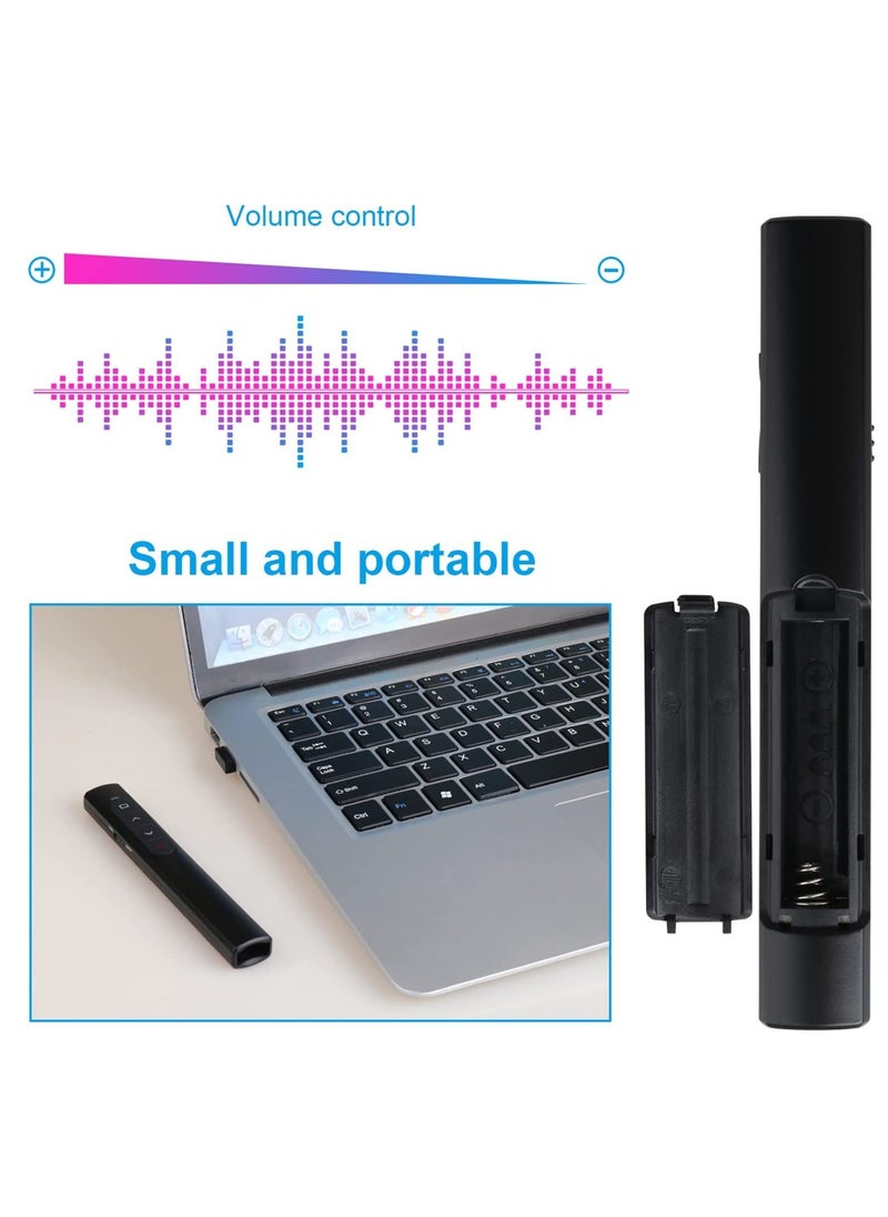 Generic - Wireless Presenter Remote, Presentation Clicker with Hyperlink & Volume Remote Control PowerPoint Office Presentation Clicker for Keynote/PPT/Mac/PC/Laptop(Battery Included) - Image 1