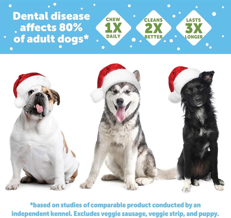 WHIMZEES Wellness Holiday Dog Dental Treats, Natural Chews, for Dogs, Size Medium Stick, (6 Count) - Image 5